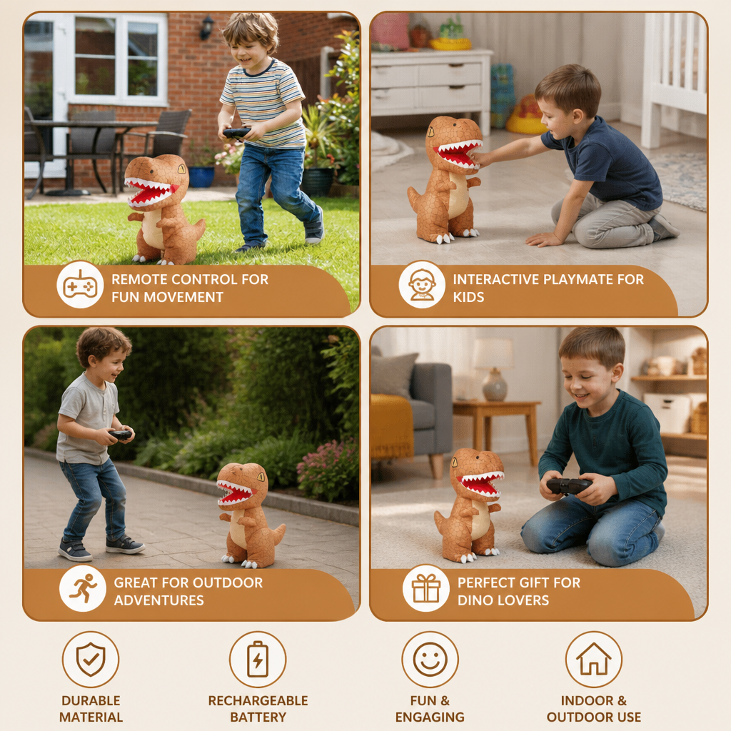 Inflatable T-Rex Dinosaur with Wireless Remote Control and Walking Motion