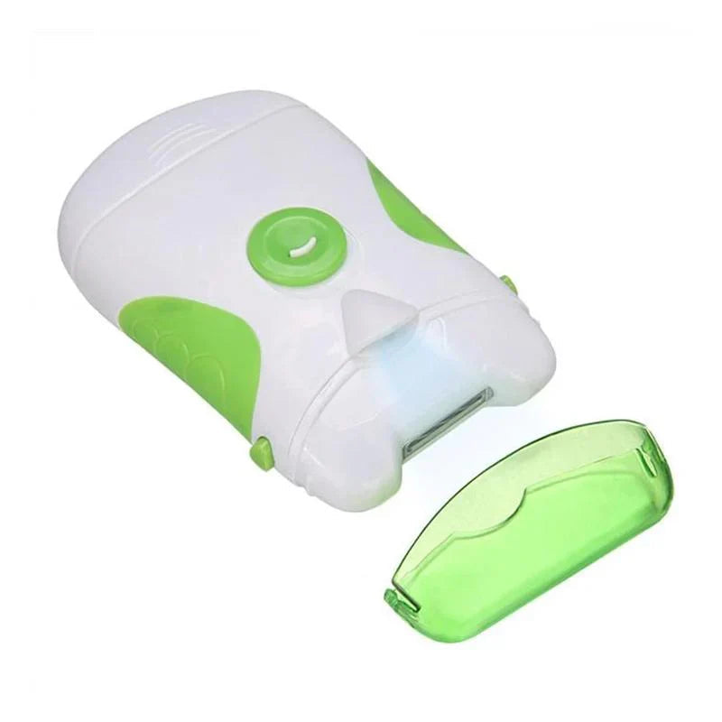 Rechargeable Electric Nail Clipper with Built In LED Light and Rounded Blade