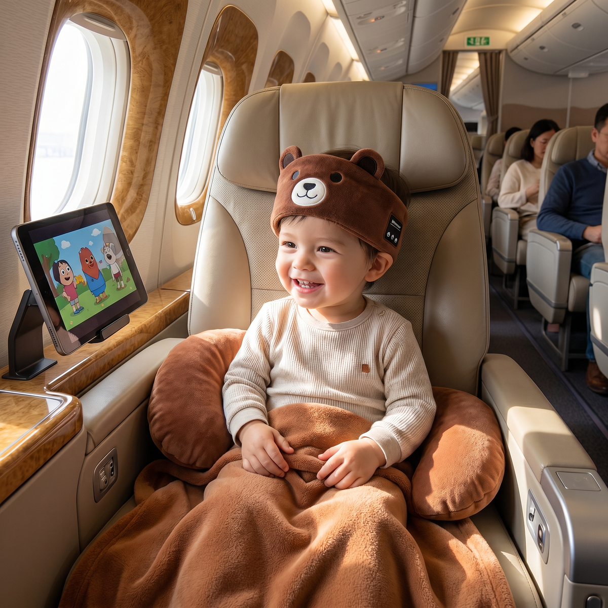 Soft Sleep Headband with Built in Wireless Speakers in Nine Animal Designs for Naps and Flights