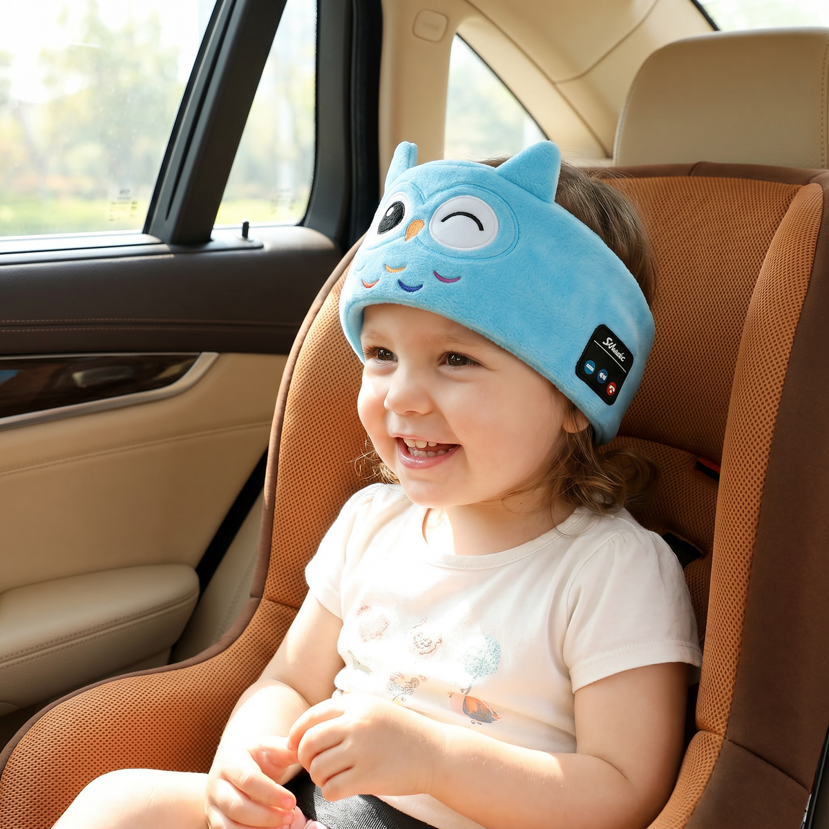 Soft Sleep Headband with Built in Wireless Speakers in Nine Animal Designs for Naps and Flights