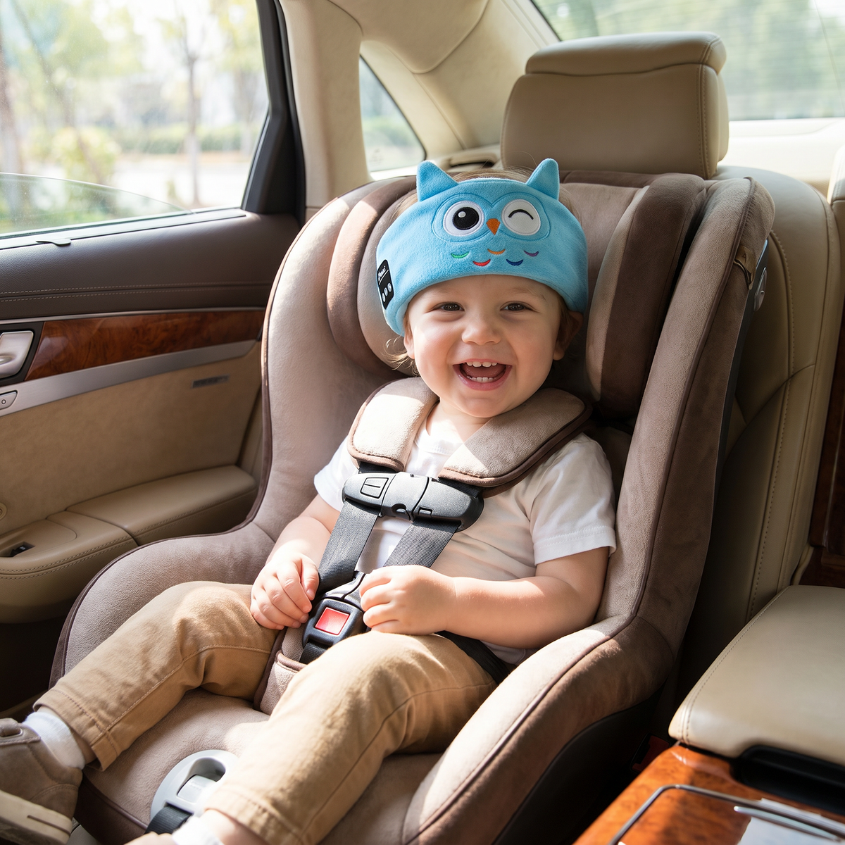 Soft Sleep Headband with Built in Wireless Speakers in Nine Animal Designs for Naps and Flights