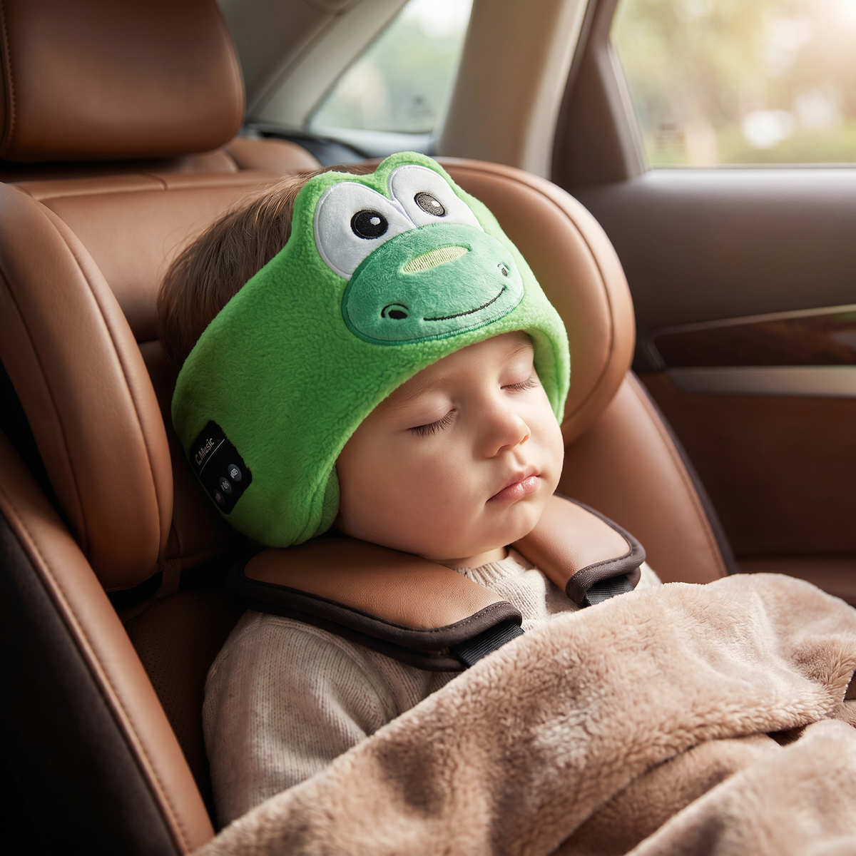 Soft Sleep Headband with Built in Wireless Speakers in Nine Animal Designs for Naps and Flights
