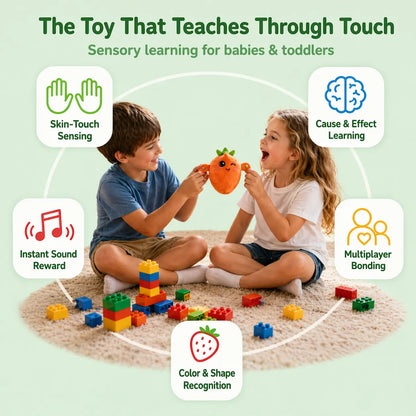Interactive Plush Toy for Two Players with Laughter Trigger Mechanism