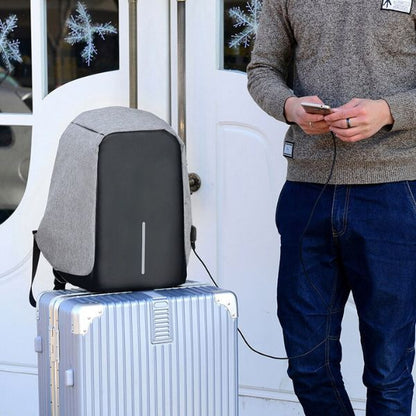 Anti-Theft Backpack with Rear Access and USB Charging Port, 14 Compartments