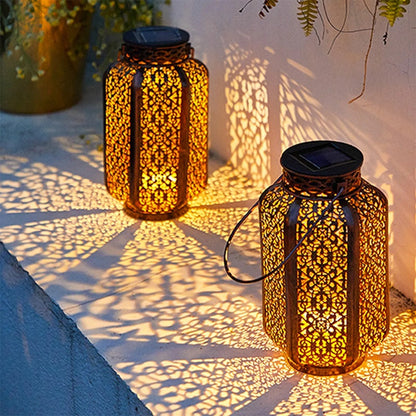 Solar Retro LED Hanging Lantern