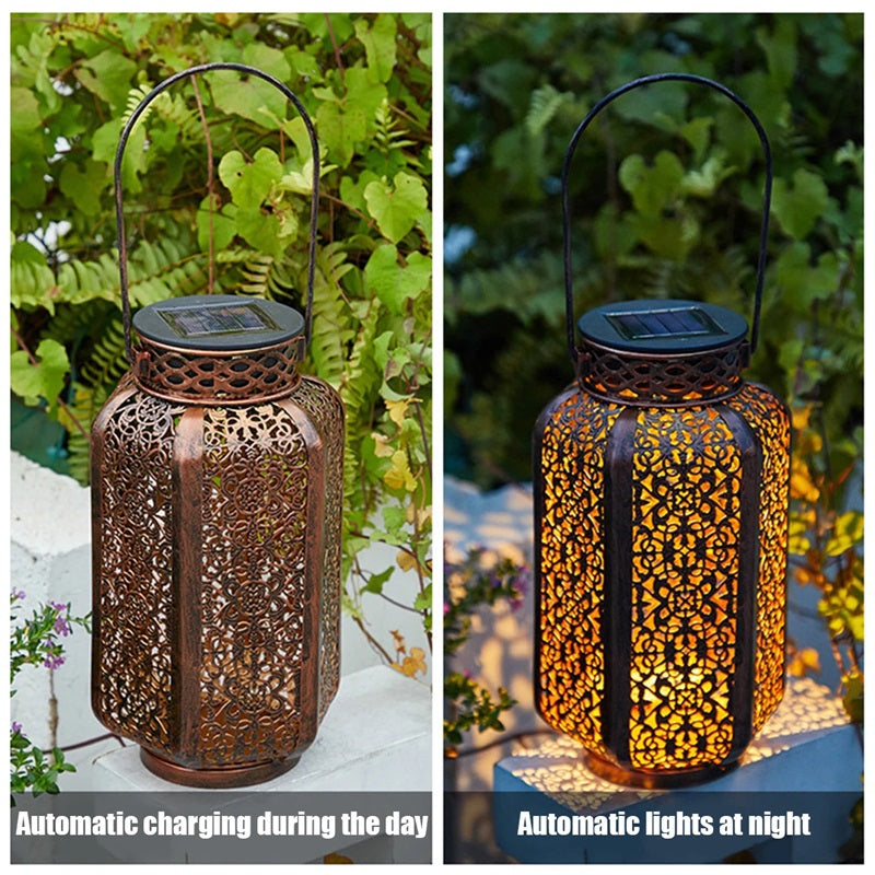 Solar Retro LED Hanging Lantern