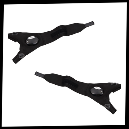 LED Work Gloves with Dual Finger Lights and Water Resistant Fabric