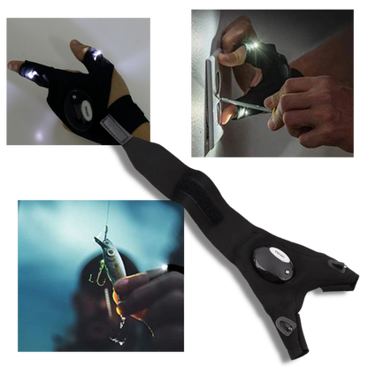 Pair of LED Gloves With Waterproof Lights -