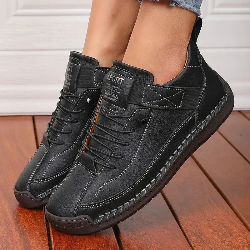 Lace-Up Mid-Calf Boots for Women – Stylish & Comfortable
