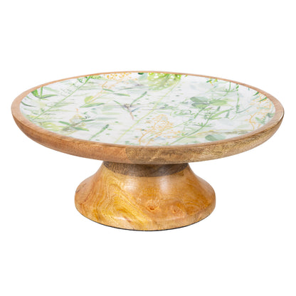 Round Cake Stand with Elevated Display Platform for Desserts and Pastries