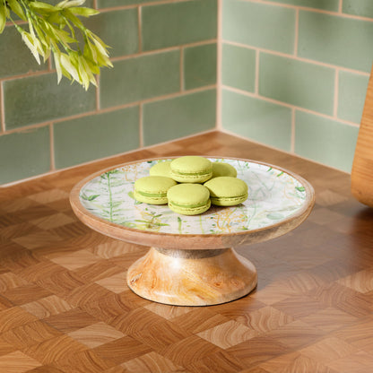 Round Cake Stand with Elevated Display Platform for Desserts and Pastries