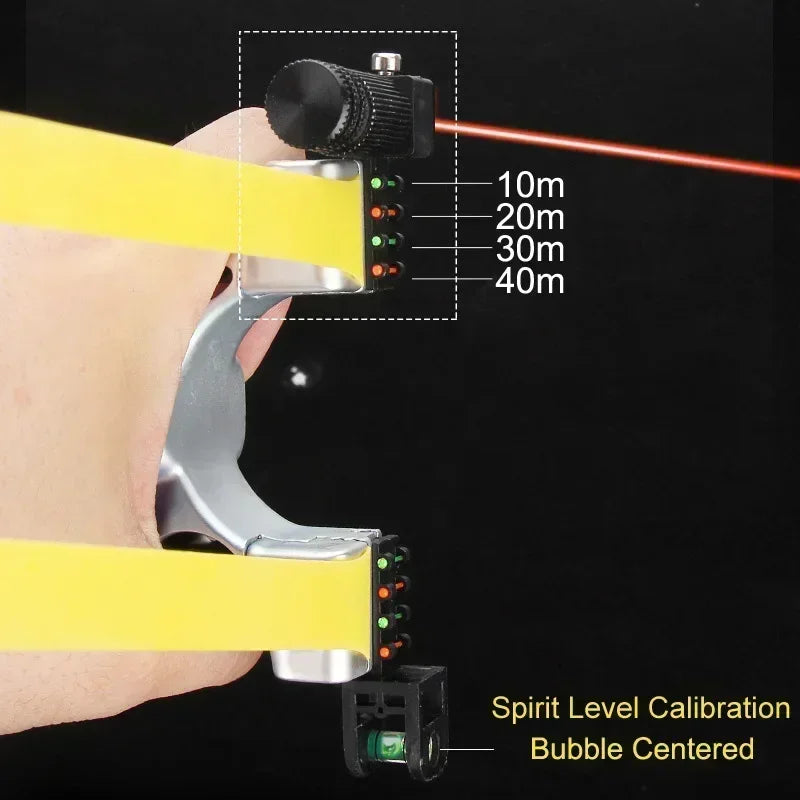 Laser Slingshot with Built-In Level and Anti-Slip Grip, Target Practice Tool