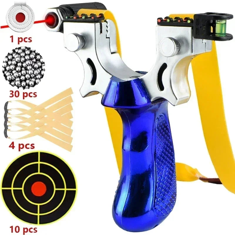 Laser Slingshot with Built-In Level and Anti-Slip Grip, Target Practice Tool