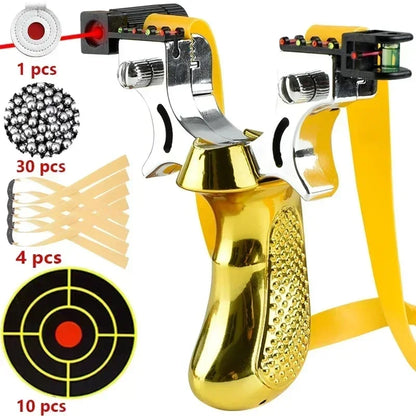 Laser Slingshot with Built-In Level and Anti-Slip Grip, Target Practice Tool