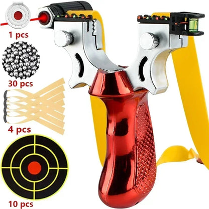 Laser Slingshot with Built-In Level and Anti-Slip Grip, Target Practice Tool
