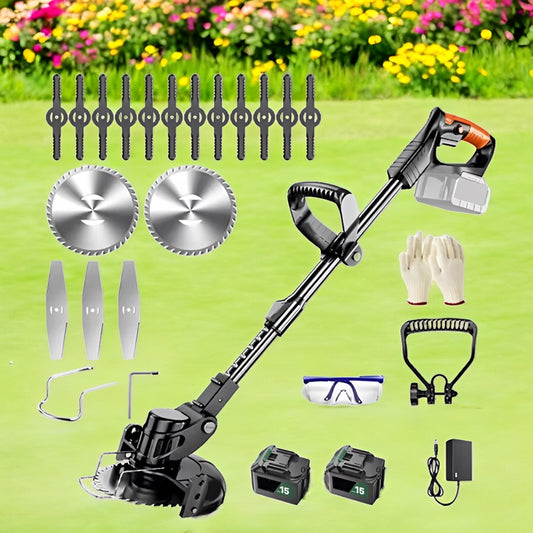 Electric Weed Wacking Grass Trimmer with 3 Powerful Blades