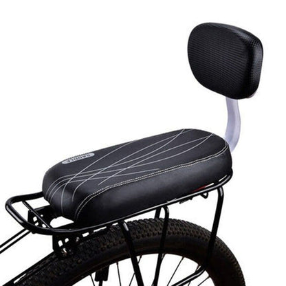 Rear Bike Seat with Padded Backrest and Quick Mount System for Luggage Rack