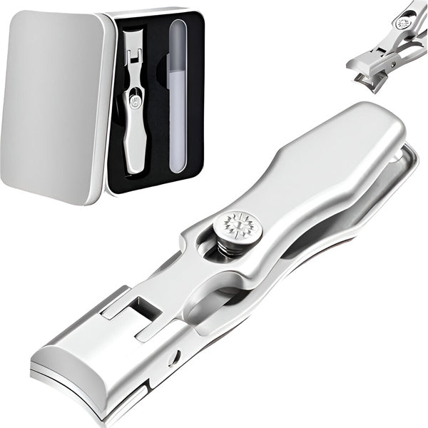Stainless Steel Nail Clipper for Travel with Ergonomic Non Slip Handle and Pocket Size