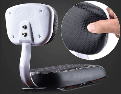 Rear Bike Seat with Padded Backrest and Quick Mount System for Luggage Rack