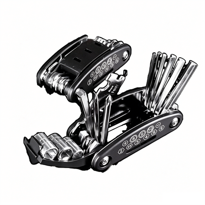 16 in 1 Socket Wrench with Rotating Head and Textured Grip Handle