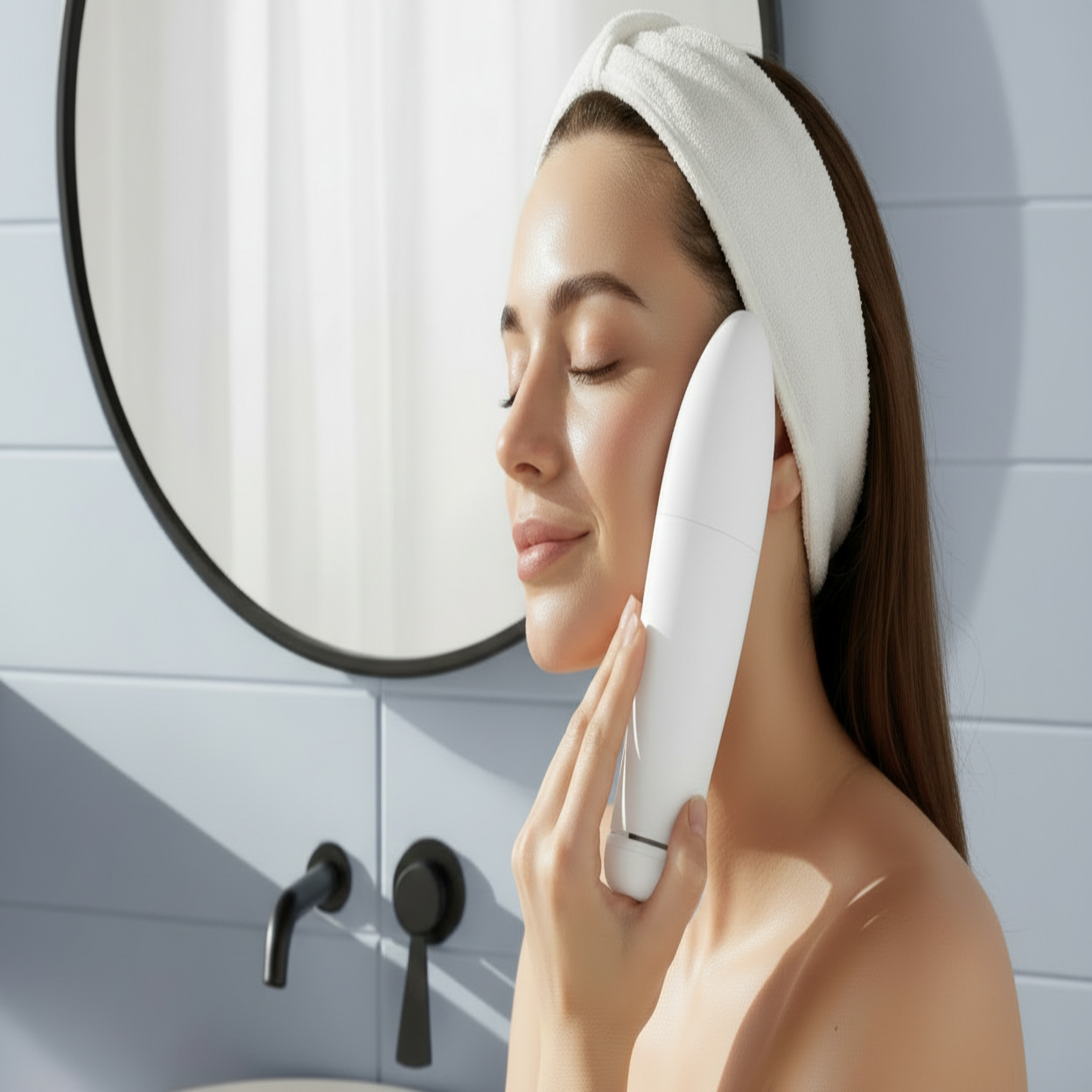 Facial Cleansing Brush with 5 Modes and Silicone Head, Makeup Remover and Massager