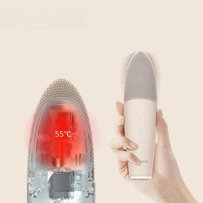 Facial Cleansing Brush with 5 Modes and Silicone Head, Makeup Remover and Massager