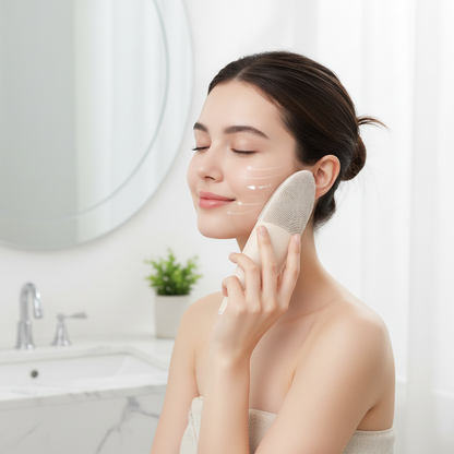 Facial Cleansing Brush with 5 Modes and Silicone Head, Makeup Remover and Massager