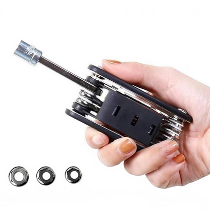 16 in 1 Socket Wrench with Rotating Head and Textured Grip Handle