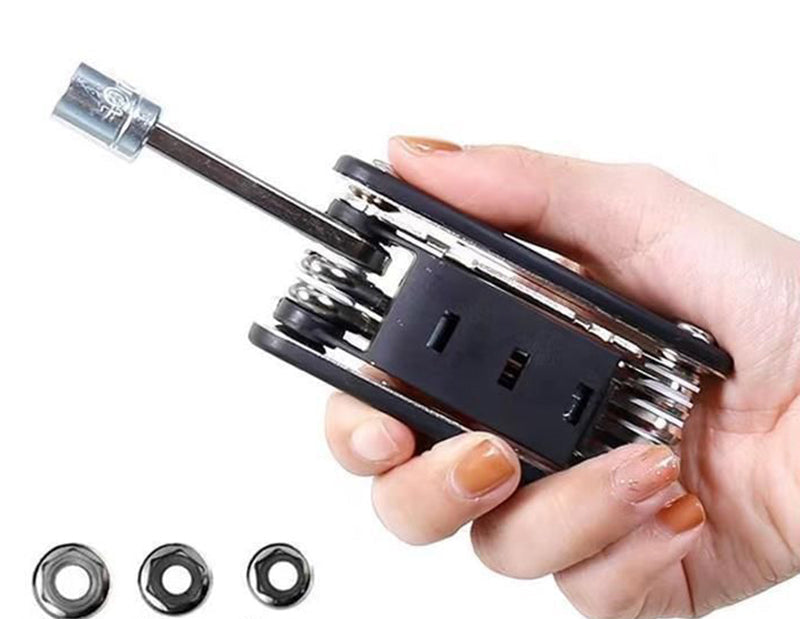 16 in 1 Socket Wrench with Rotating Head and Textured Grip Handle