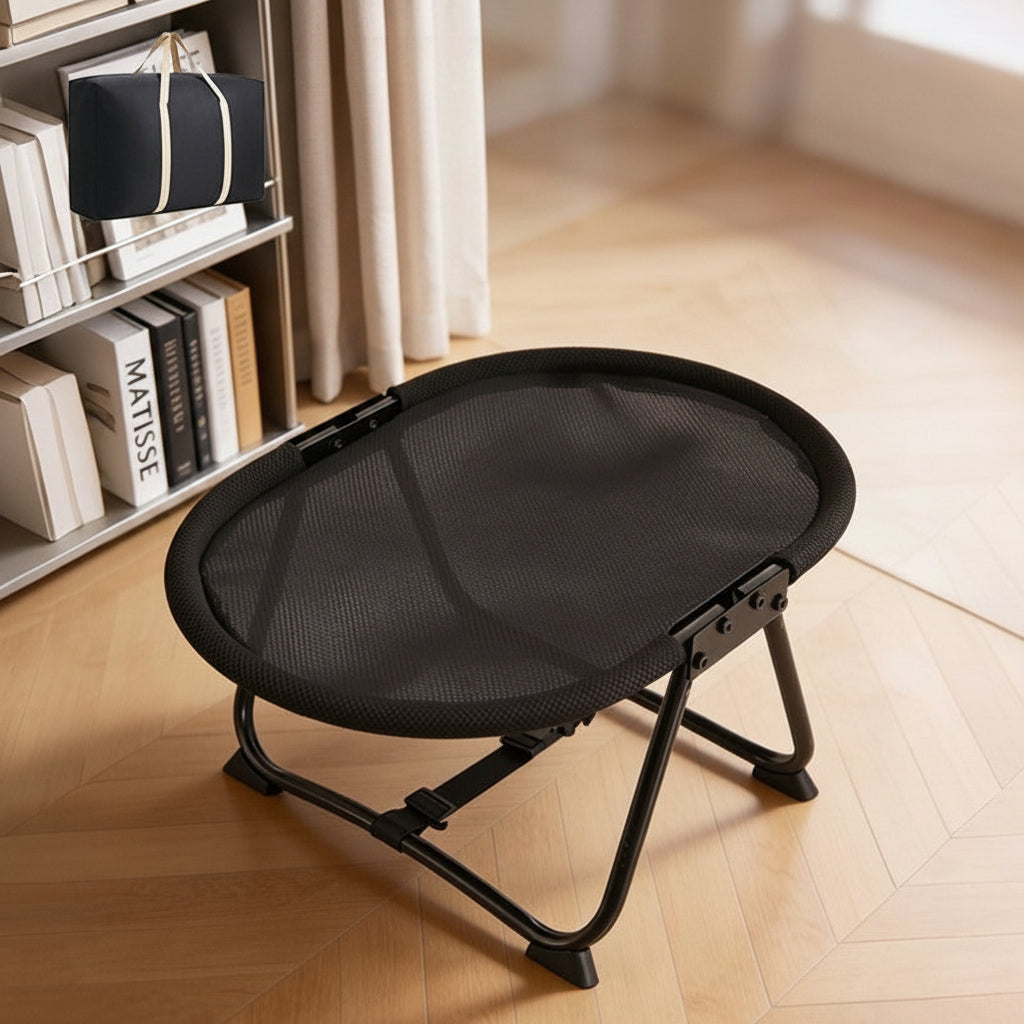 Elevated Pet Bed with Breathable Mesh and Carrying Bag for Cats and Dogs