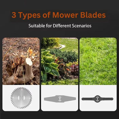 Electric Weed Wacking Grass Trimmer with 3 Powerful Blades