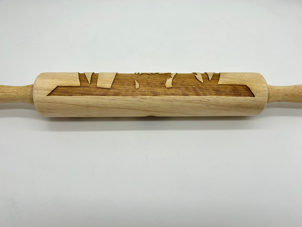 Christmas Nativity Embossed Rolling Pin That Imprints Cookies, Fondant, Clay and Salt Dough Ornaments