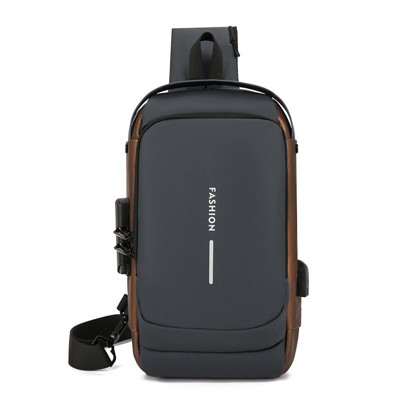 Weather Resistant Crossbody Sling Bag with Adjustable Padded Strap and Zip Pockets for Travel
