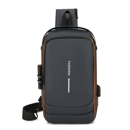 Weather Resistant Crossbody Sling Bag with Adjustable Padded Strap and Zip Pockets for Travel