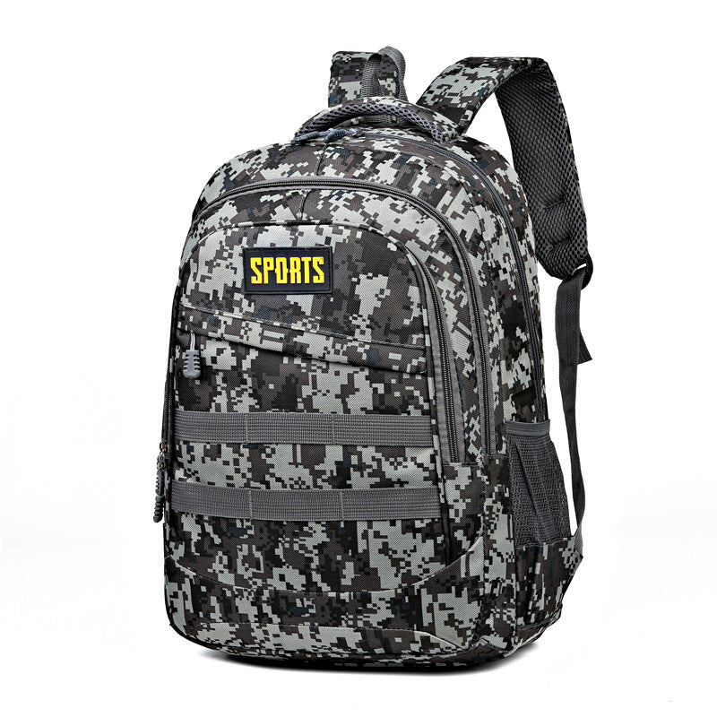 Camouflage Tactical Backpack with Laptop Section and Webbing Loops for Hiking