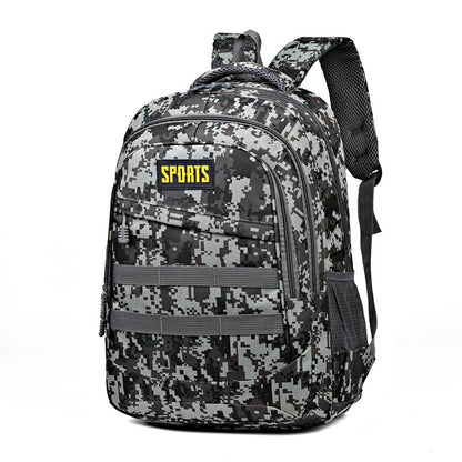 Camouflage Tactical Backpack with Laptop Section and Webbing Loops for Hiking