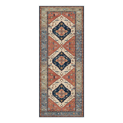 Vintage Pattern Runner with Grip Backing for Hallways and Kitchens