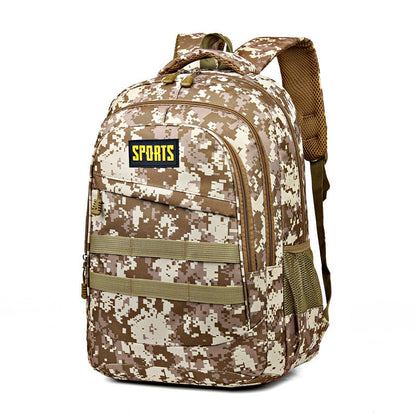 Camouflage Tactical Backpack with Laptop Section and Webbing Loops for Hiking
