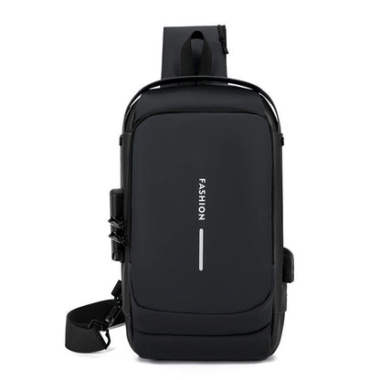 Weather Resistant Crossbody Sling Bag with Adjustable Padded Strap and Zip Pockets for Travel