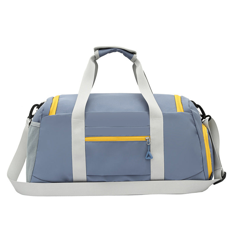Weather Resistant Sports Duffel Bag with Padded Carry Handles and Adjustable Strap for Gym