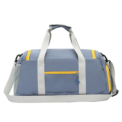 Weather Resistant Sports Duffel Bag with Padded Carry Handles and Adjustable Strap for Gym
