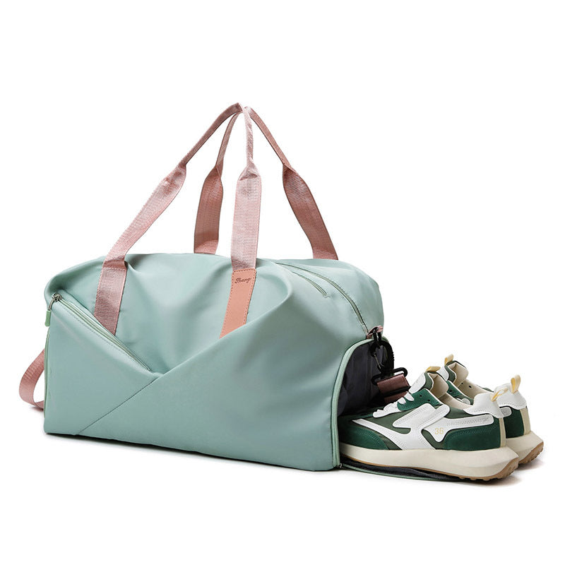 Water Resistant Gym Duffel Bag with Separate Shoe Compartment and Shoulder Strap for Travel