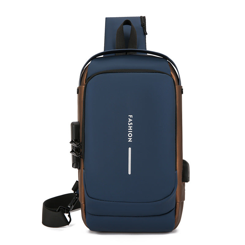 Weather Resistant Crossbody Sling Bag with Adjustable Padded Strap and Zip Pockets for Travel