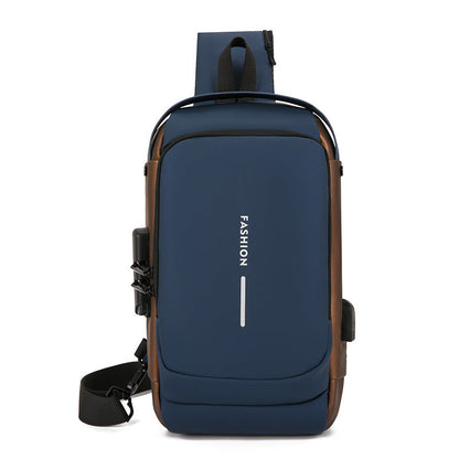 Weather Resistant Crossbody Sling Bag with Adjustable Padded Strap and Zip Pockets for Travel