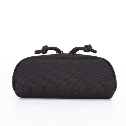 Eyewear Storage Pouch with Semi Rigid Shell and Carabiner Clip, Canvas Construction