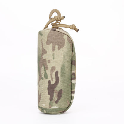 Eyewear Storage Pouch with Semi Rigid Shell and Carabiner Clip, Canvas Construction