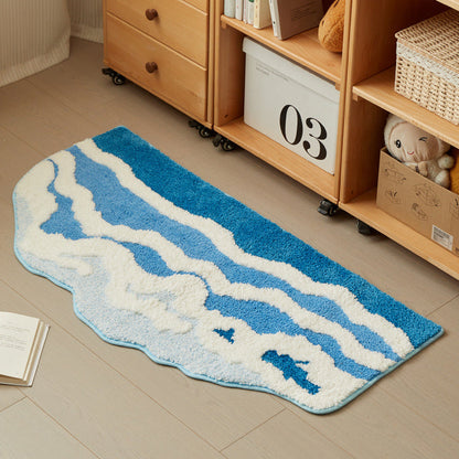 Heart Shaped Floor Rug with Plush Fibers and Grip Backing