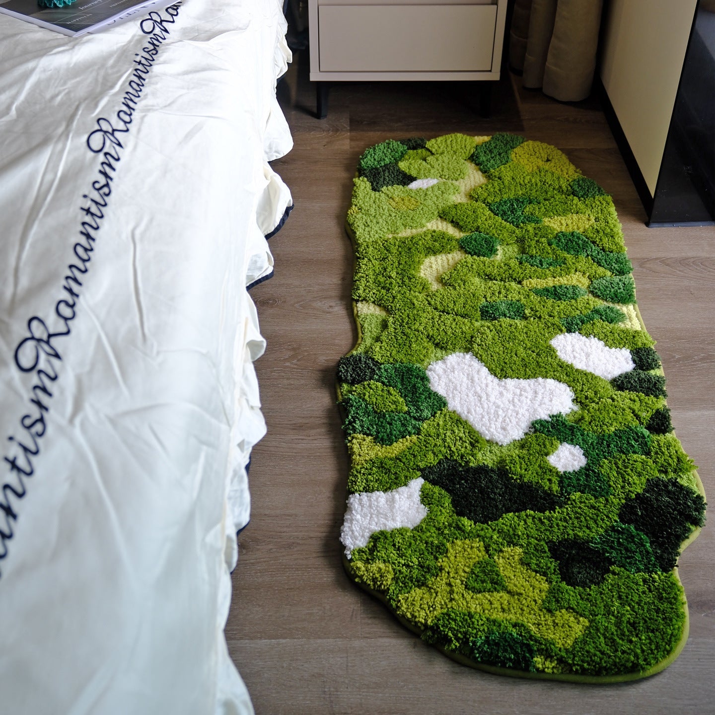 Heart Shaped Floor Rug with Plush Fibers and Grip Backing
