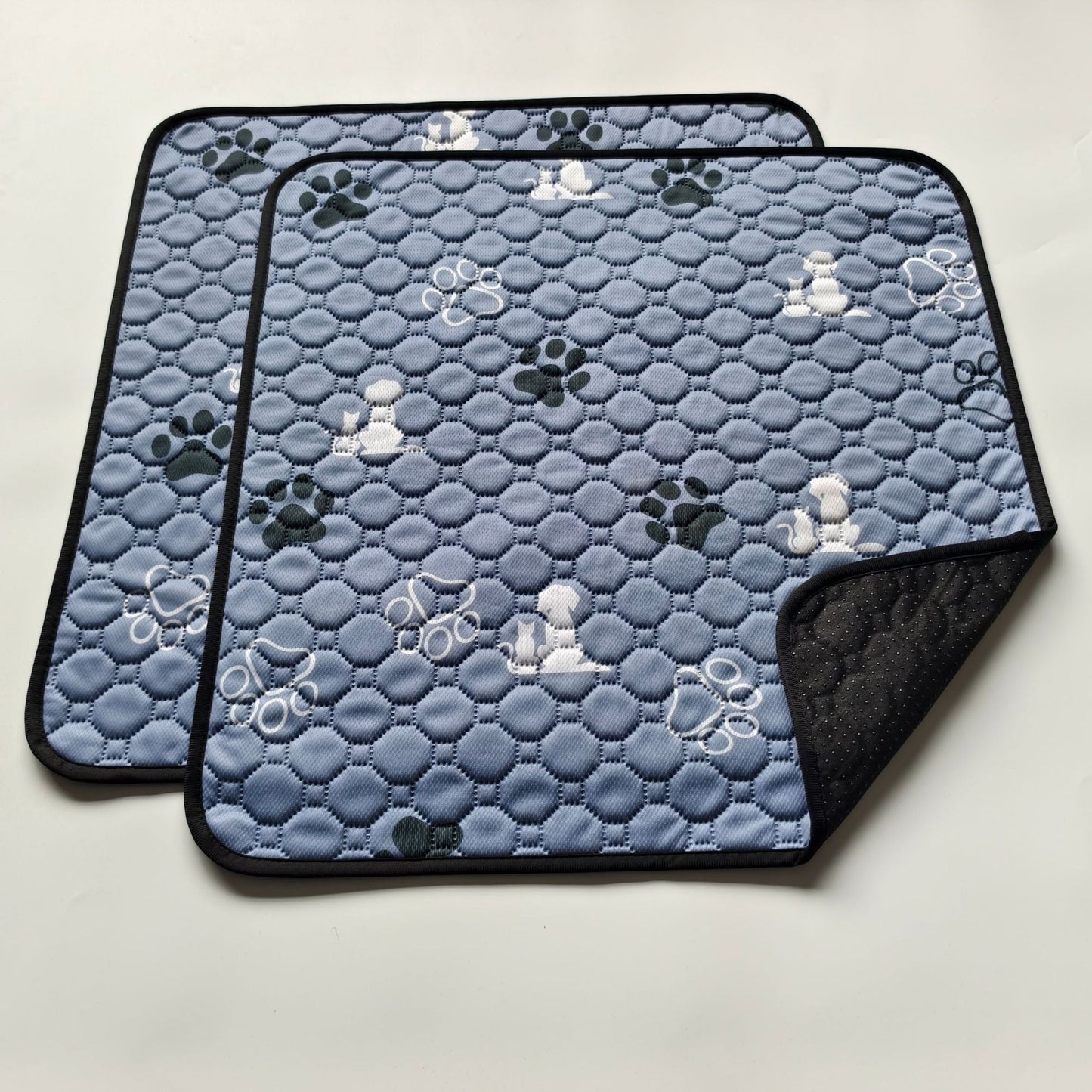 Quilted Pet Mat with Non Slip Grip and Machine Washable Fabric