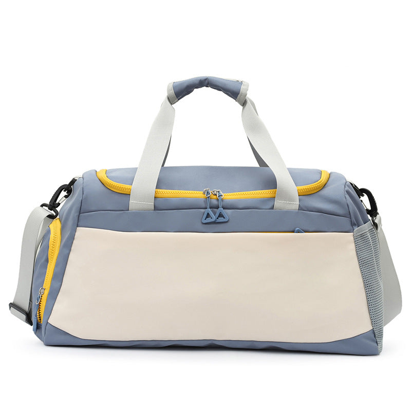 Weather Resistant Sports Duffel Bag with Padded Carry Handles and Adjustable Strap for Gym